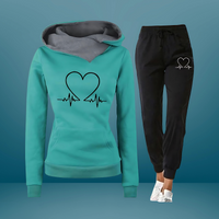 Lina – Heartbeat Loungewear Set – Grün