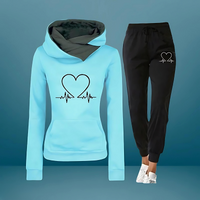 Lina – Heartbeat Loungewear Set – Blau