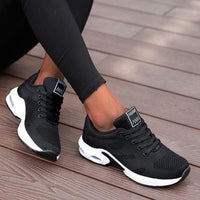 Annelie | Damen Air-Dämpfung Freizeit Sneaker – Schwarz