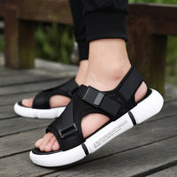 Sandalen für Herren - Bequeme Outdoor Sandalen für den Sommer 2024 – Weiß Schwarz