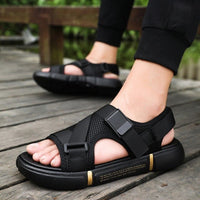 Sandalen für Herren - Bequeme Outdoor Sandalen für den Sommer 2024 – Schwarz