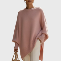 Roswitha | Damen Oversize Locker Strickpullover – Rosa