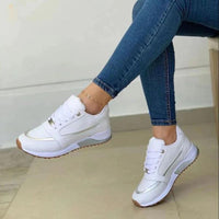 Angelika | Damen Orthopädische Plateau Sneaker – Weiß