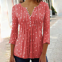 Selina Blouse | Elegante Bluse mit V-Ausschnitt – Rot