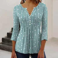 Selina Blouse | Elegante Bluse mit V-Ausschnitt – Grün