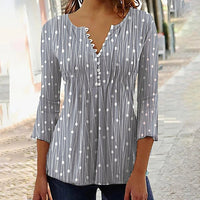Selina Blouse | Elegante Bluse mit V-Ausschnitt – Grau