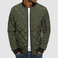 Herrenjacke mit raffinierter Passform und elegantem Revers – eine Übergangsjacke für Stil – Dunkelgrün
