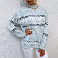 Caroline | Vintage Islandpullover – Himmelblau
