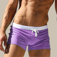 Schwimmshorts für Herren - Sommerliche Schnelltrocknende Kurze Speedo Badehose – Lila