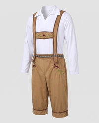 Sven | Herren Klassischer Trachtenschnitt Lederhose – Braun
