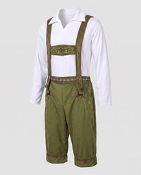 Sven | Herren Klassischer Trachtenschnitt Lederhose – Grün