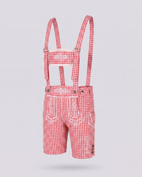 Patrick | Herren Traditionell Knielang Lederhose – Rosa