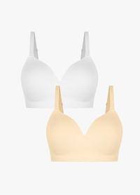 Nela | Daily Essential BH – Beige-Weiß