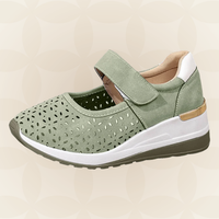 Thea - Damen Luftige Orthopädische Sommerschuhe mit Fußbett – Mintgrün