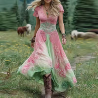 Florenza™ - Elegantes und Fließendes Blumenkleid – Rosa