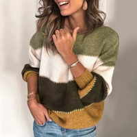 Hildegard | Damen Warmer Lässiger Strickpullover – Gelb