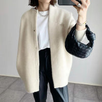 Warme Strickjacke für Damen | Vielseitig und Komfortabel – Creme Weiß