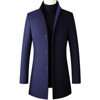 Herren Wintermantel Zweifarbig - Eleganter Komfort für kalte Tage – Marine