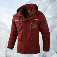 Wind- und wasserdichte Outdoor-Jacke für Herren - Bequem und funktional – Rot