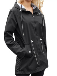 Wasserdichte Winterjacke mit Kapuze für Damen - Wärmend und Winddicht – Schwarz