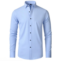 Elastisches Herren Business Hemd – Blau