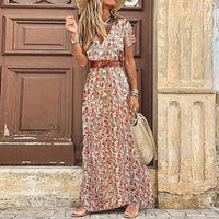 Zoe | Elegantes und fließendes Boho-Kleid für Frauen – Rot