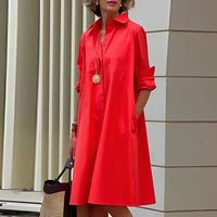 NOELLE - MODISCHES HEMDKLEID – Rot