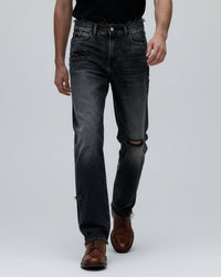 Jeans für Herren im geraden Schnitt und Retro-Stil – Dunkelgrau