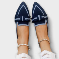 Mara | Elegante Knotenschuhe – Königsblau