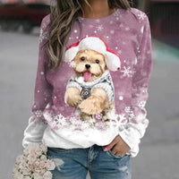 Holly - Niedlicher Merry Pup Pullover – Rosa