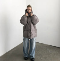 Kyie | Neue burgunderrote Winterjacke Damen, warm und stilvoll – Kaffee