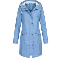 Modische Regenjacke für Damen | Mit Kapuze – Hellblau