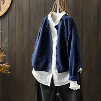 Marielle | Gestrickter Cardigan – Blau