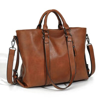 Heidi-Mode | Vintage Leder Tote Tasche für Frauen Große Kapazität Handtasche Designer Handtasche Vintage Umhängetasche Marken Handtasche – Braun