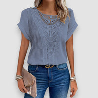 Mora | Elegante Bluse – Blau