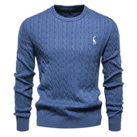 Moritz | Warmer Herrenpullover aus weichem Strick – Blau