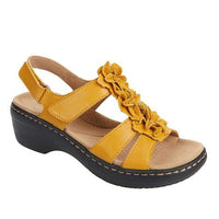 RetroBloom - Orthopädische Sommersandalen – Gelb