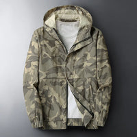 WILFRIED - WASSERDICHTE JACKE MIT CAMOUFLAGE-MUSTER – Beige