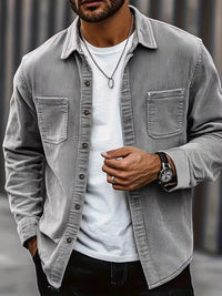 Ivaro - Strukturiertes Overshirt – Grau