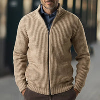 Giopo | Herren Cardigan mit Rollkragen und langen Ärmeln – Khaki