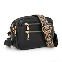 Violett | Finsk PU Leder Schultertasche – Schwarz