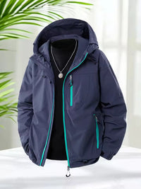 Rivor™ - Leichte Wasserdichte Outdoor-Jacke mit Kapuze – Dunkelblau