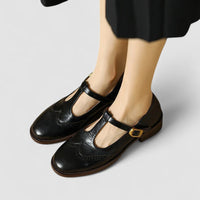 Nele | Damen Orthopädische Riemchenschuhe – Schwarz