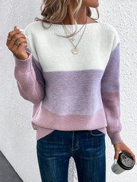 Ilona - Gemütlicher Strickpullover – Lila