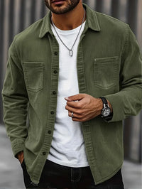 Ivaro - Strukturiertes Overshirt – Oliv