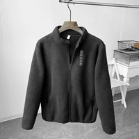 Kothis | Fleece Stehkragen Jacke – Schwarz