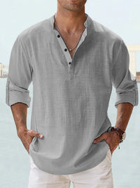 Eckhard | Herren Sommer Hemd | Langarm – Grau
