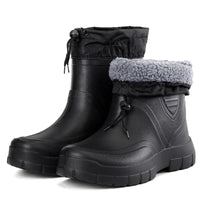 Wintergummistiefel | Gefütterter Umklappbarer Schaft – Schwarz