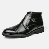 Patrizio™ | Herren Monk Strap Stiefeletten aus Premium-Ecopelle – Schwarz