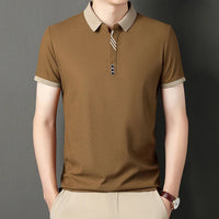 Poloshirt für Herren - Stilvolles Kurzarm-Poloshirt für den Sommer 2024 – Braun